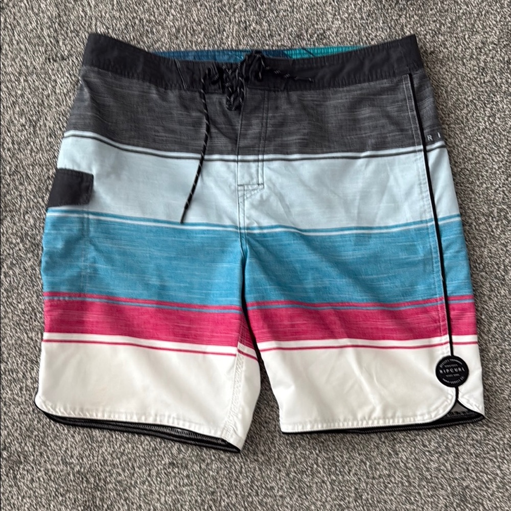 O'Neill Black and Blue Board Shorts Quick-Dry Swimwear